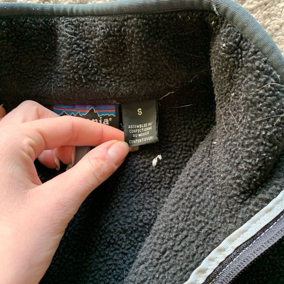 Patagonia Vintage Synchilla 1/2 Zip Black Fleece Pullover - Picture 4 of 4